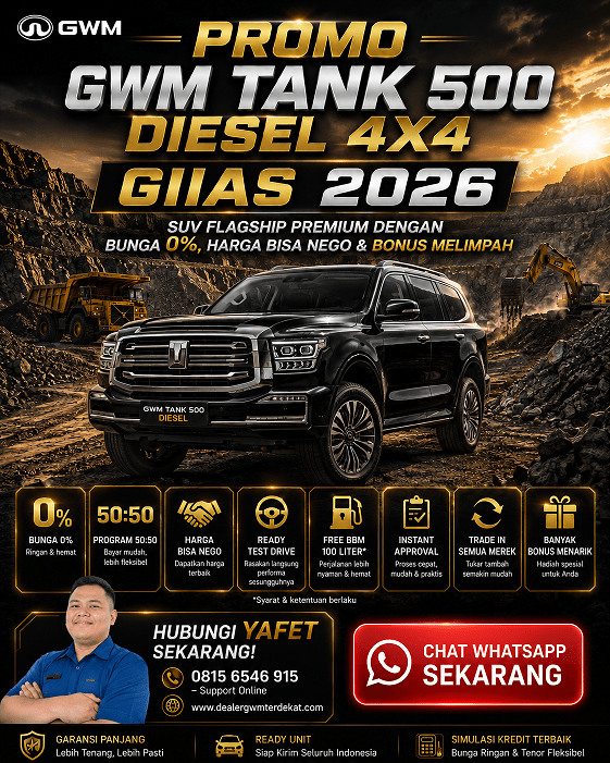 promo gwm tank 500 murah diesel